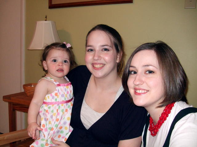With Aunt Caroline and Aunt EA at the party